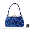 Sac À Main Sequins Femme Bleu / 22X8X14Cm Main Femme
