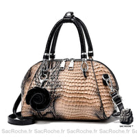 Sac à main serpent petit - modèle Marron clair - Sac Roche ™