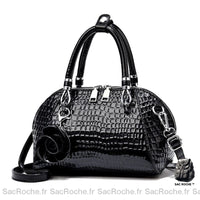 Sac à main serpent petit - modèle Noir - Sac Roche ™