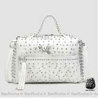 Sac à Main Strass Élégant Femme - modèle Blanc - Sac Roche ™