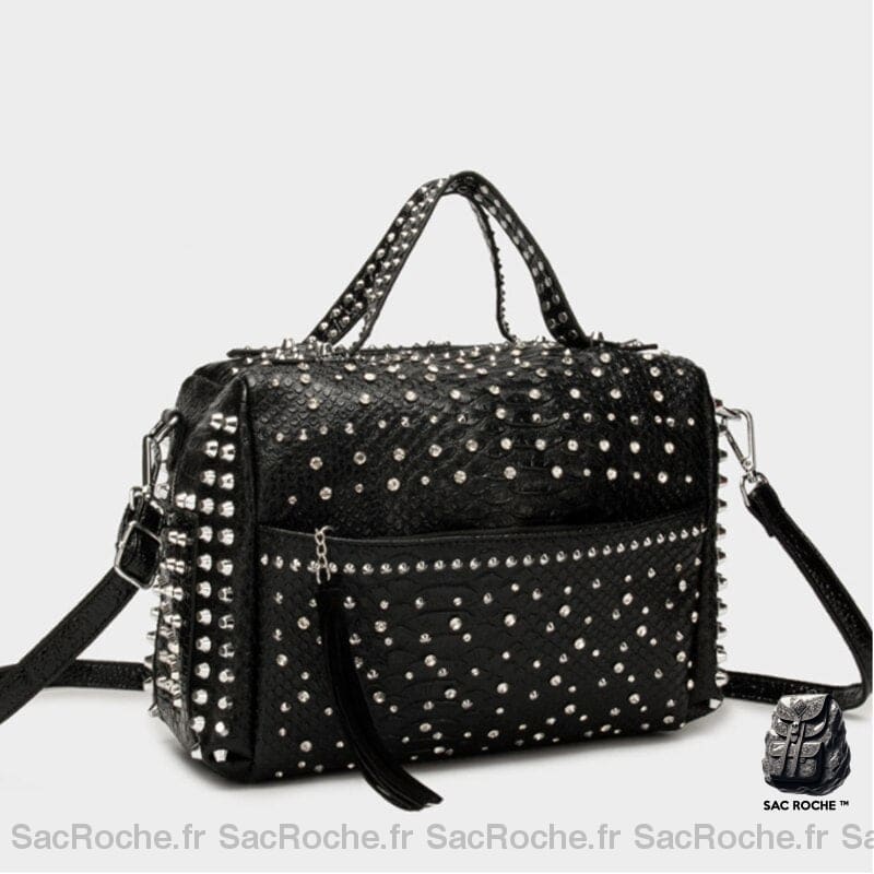 Sac À Main Strass Élégant Femme Noir