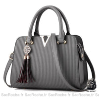 Sac à main styliste, petit et tendance. - modèle Gris - Sac Roche ™