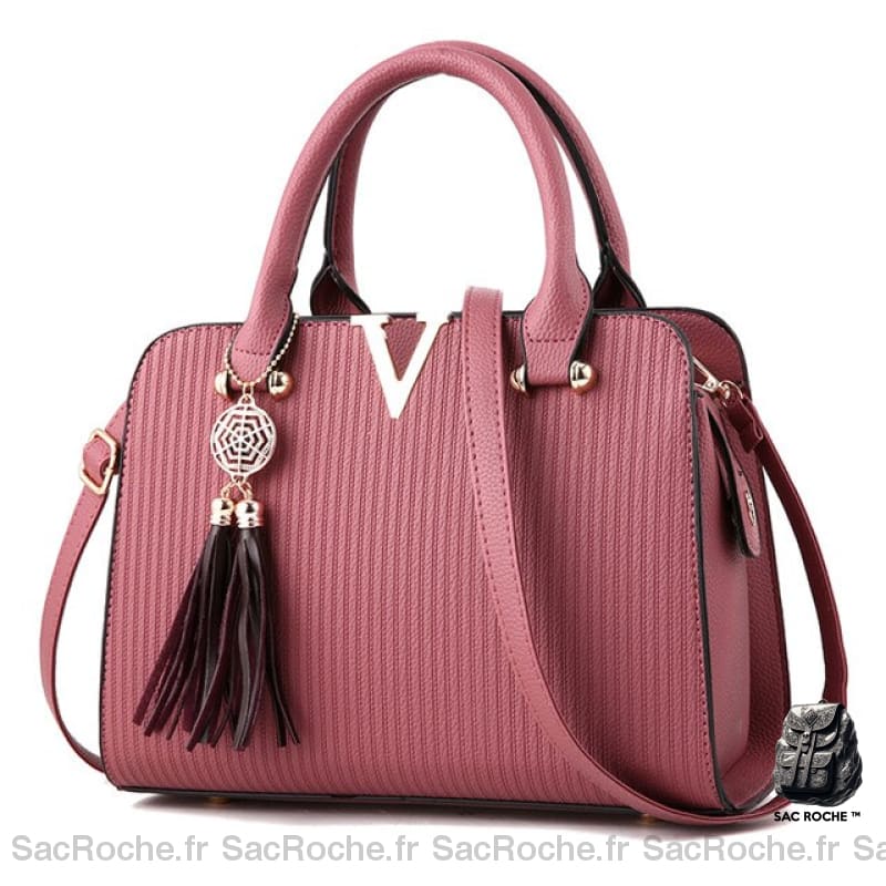 Sac À Main Styliste Petit Et Tendance. Rose Main Femme