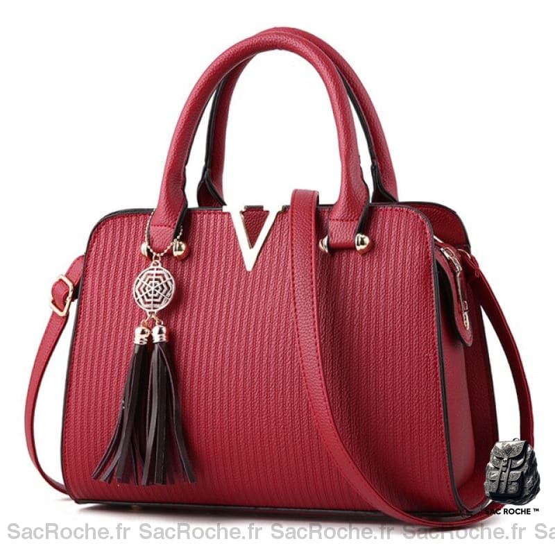 Sac À Main Styliste Petit Et Tendance. Rouge Main Femme