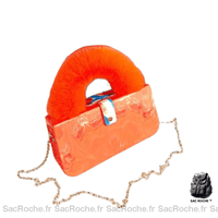 Sac à Main Tendance Femme - modèle Orange / 22.5x6.5x11.5cm - Sac Roche ™