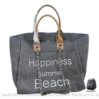 Sac à Main Toile Femme - modèle Gris foncé - Sac Roche ™