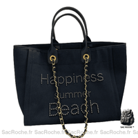 Sac à Main Toile Femme - modèle Noir - Sac Roche ™