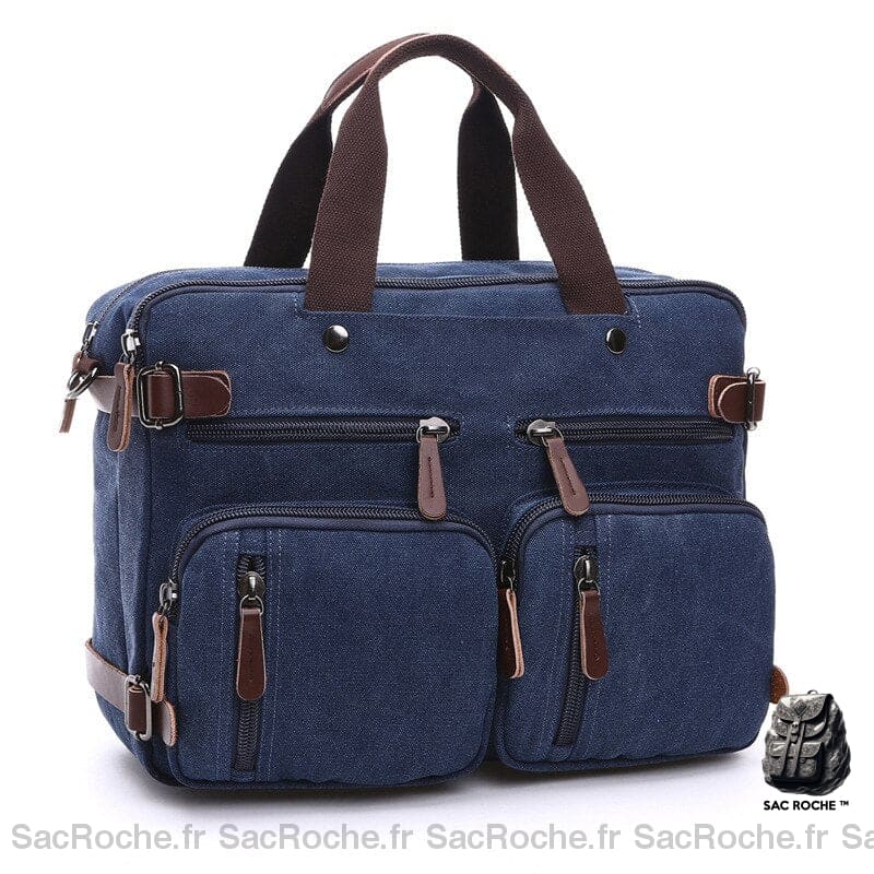 Sac À Main Toile Petit Format Bleu Main Femme