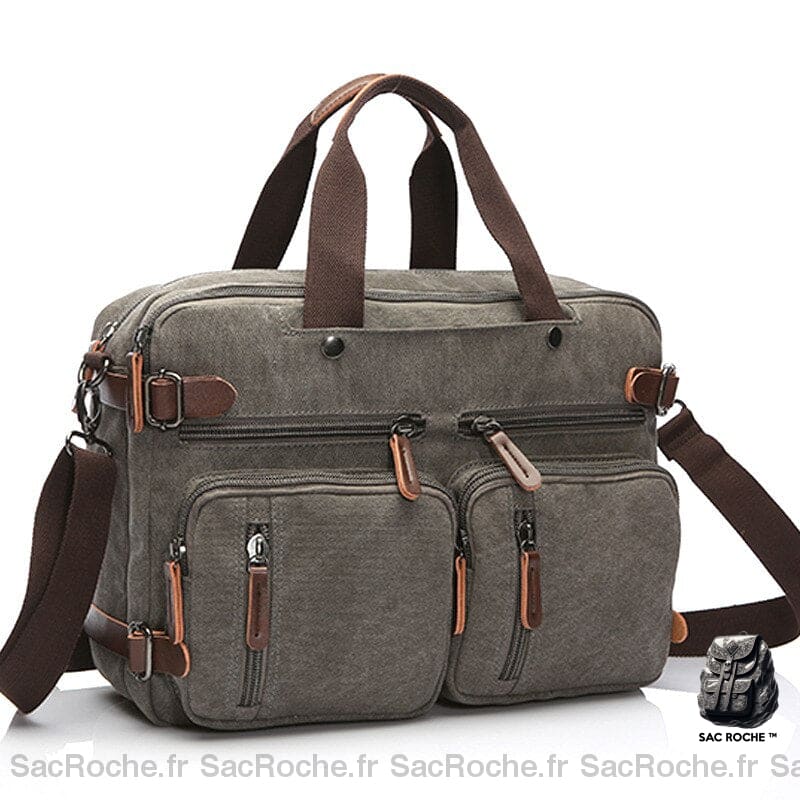 Sac À Main Toile Petit Format Gris Main Femme