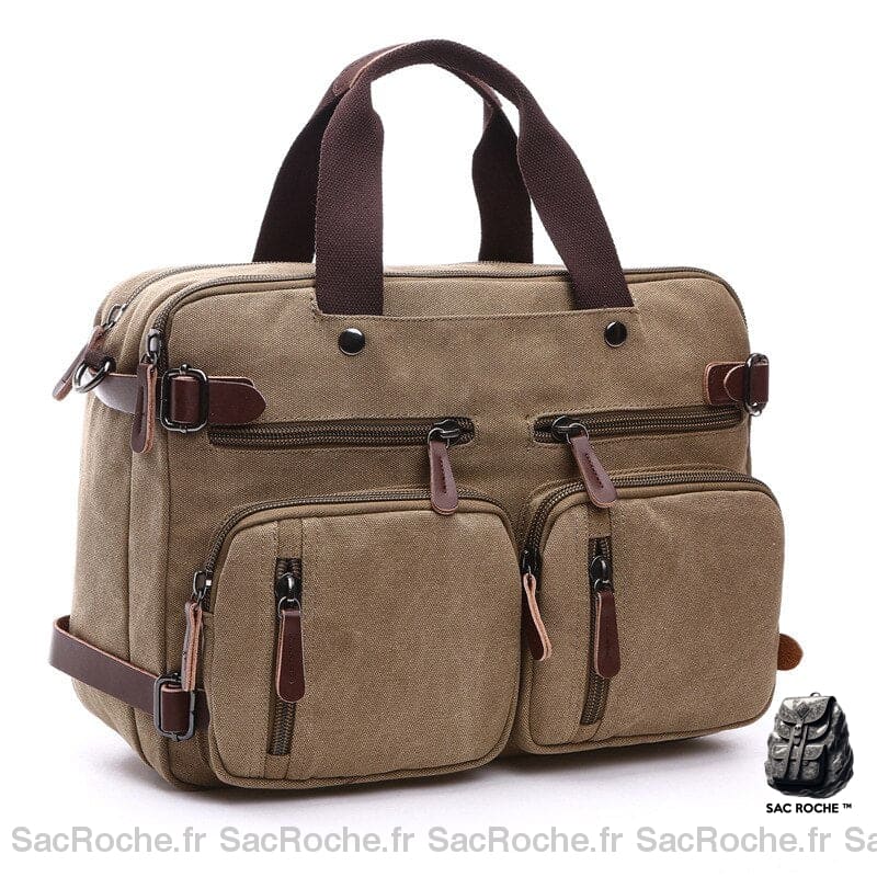 Sac À Main Toile Petit Format Marron Clair Main Femme