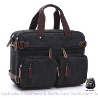 Sac à main toile petit format - modèle Noir - Sac Roche ™