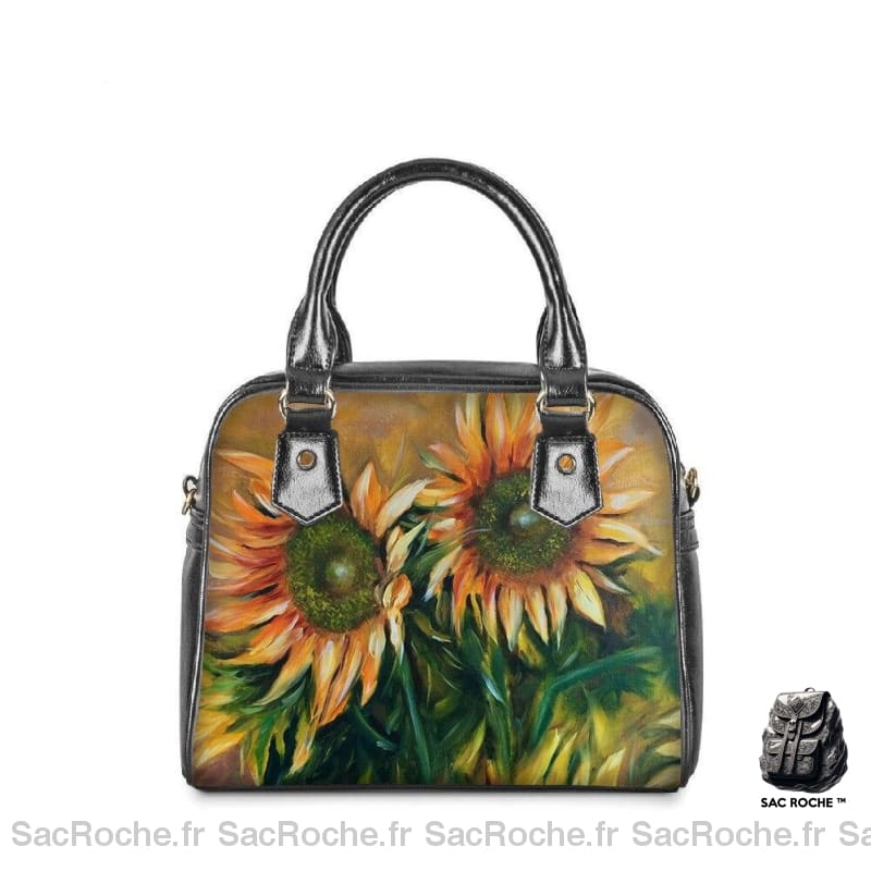 Sac À Main Tournesol Petite Taille Façon Peinture Petit Sac