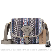 Sac à Main Vintage Bohème - Petit - modèle Gris - Sac Roche ™
