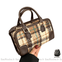 Sac à main vintage pour femme - modèle Café / 12cmx20cmx8cm - Sac Roche ™
