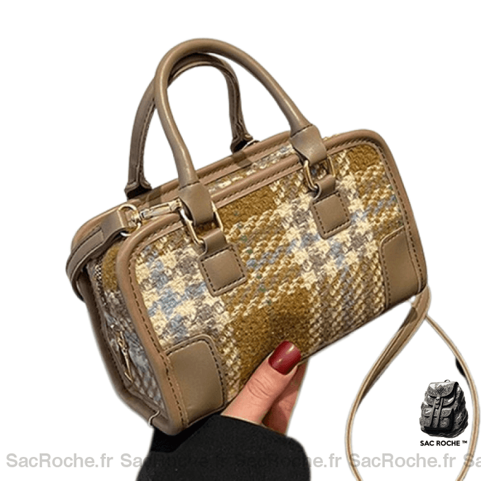 Sac À Main Vintage Pour Femme Kaki / 12Cmx20Cmx8Cm Main Femme