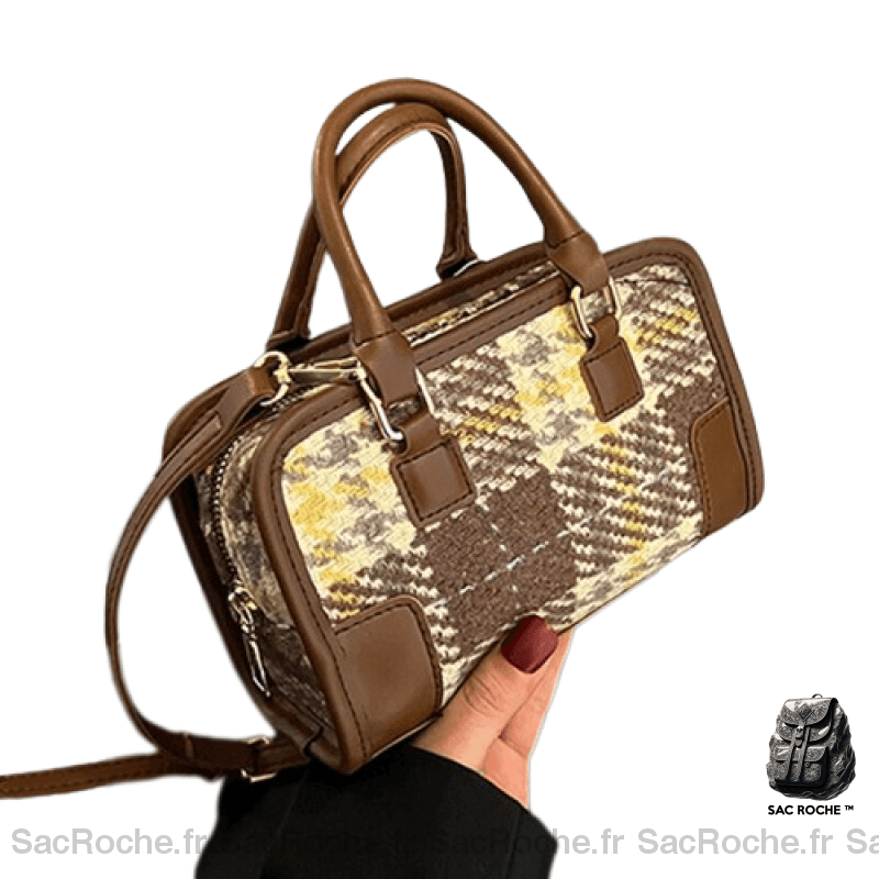 Sac À Main Vintage Pour Femme Marron / 12Cmx20Cmx8Cm Main Femme