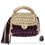 Sac à Mains Femme Tressé Bohème - modèle Aubergine / 22 x 5 x 15cm - Sac Roche ™