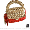 Sac À Mains Femme Tressé Bohème Rouge / 22 X 5 15Cm Main