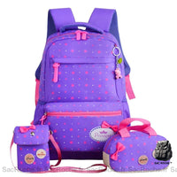Sac à motif nœud coloré - Lot de 3 - modèle Violet - Sac Roche ™
