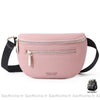 Sac Banane Cuir Rétro Look Rose Pochette Femme