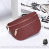 Sac Banane Cuir Rétro Look Rouge Pochette Femme