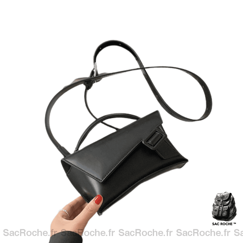 Sac Banane Femme Cuir Mode Noir / 18X12X7Cm À Main