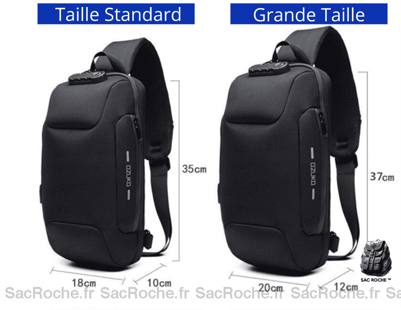 Sac Bandoulière Antivol Sécurisé À Dos Homme