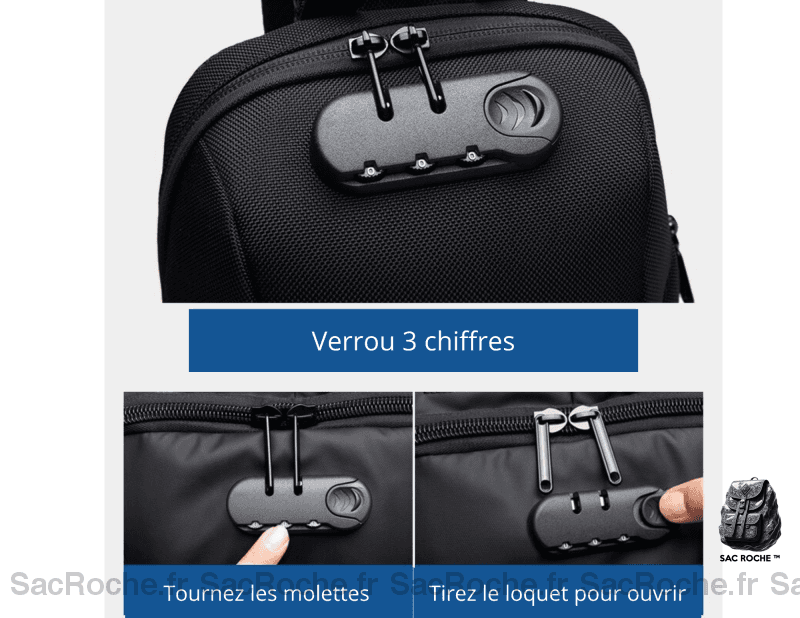 Sac Bandoulière Antivol Sécurisé À Dos Homme