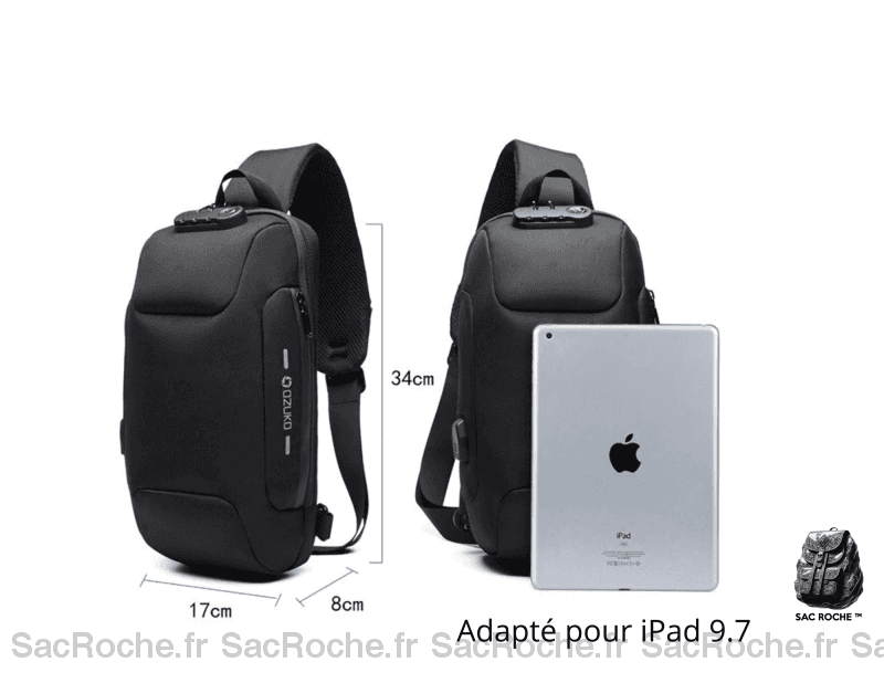 Sac Bandoulière Antivol Sécurisé À Dos Homme