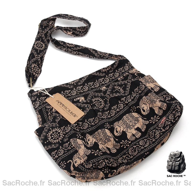 Sac Bandoulière Bohème Motifs Ethnique Éléphant Sac À Main Femme