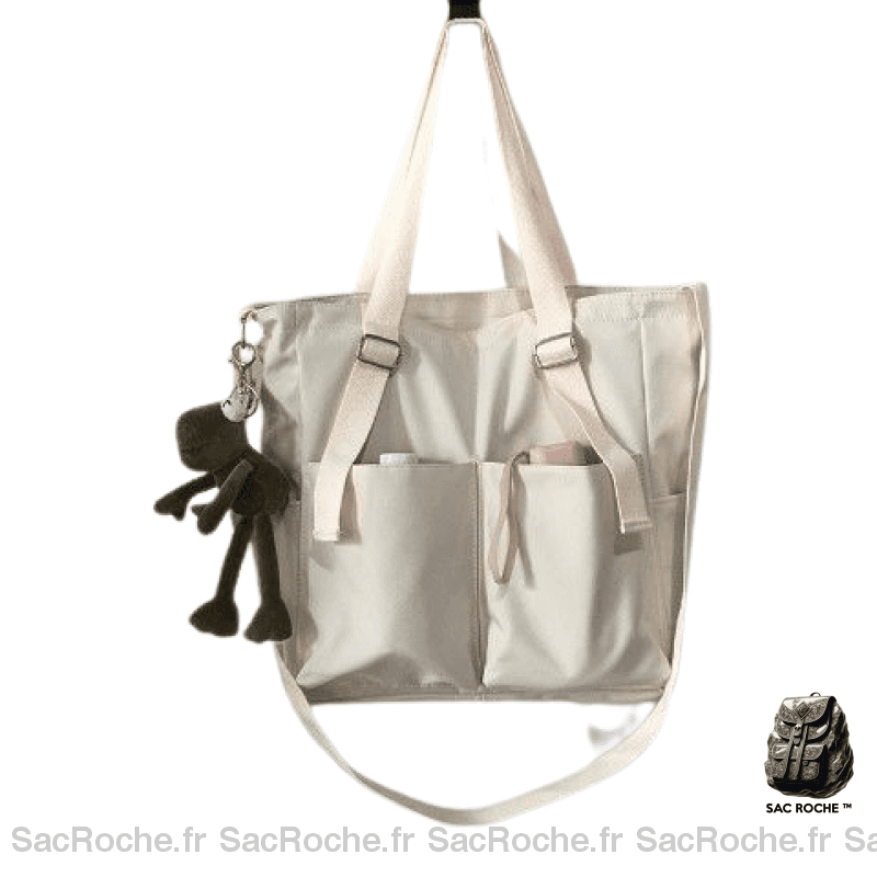 Sac Bandoulière Cabas Femme Blanc