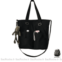 Sac Bandoulière Cabas Femme - modèle Noir - Sac Roche ™