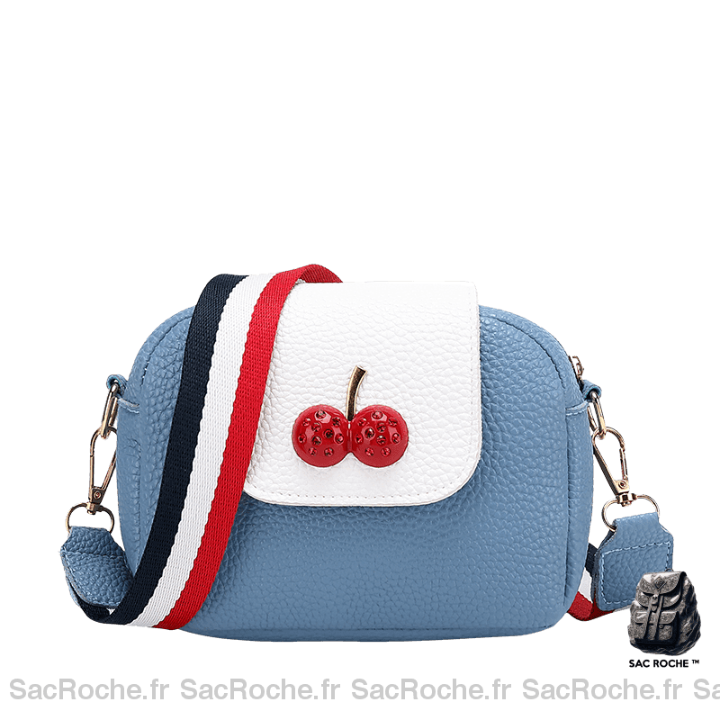 Sac Bandoulière Cerise - Petit Bleu Sac À Main Femme