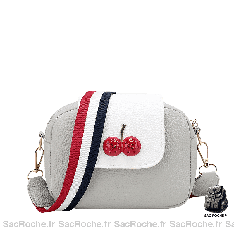 Sac Bandoulière Cerise - Petit Gris Sac À Main Femme