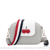 Sac Bandoulière Cerise - Petit - modèle Gris - Sac Roche ™