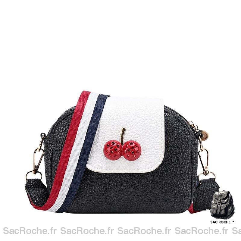 Sac Bandoulière Cerise - Petit Noir Sac À Main Femme