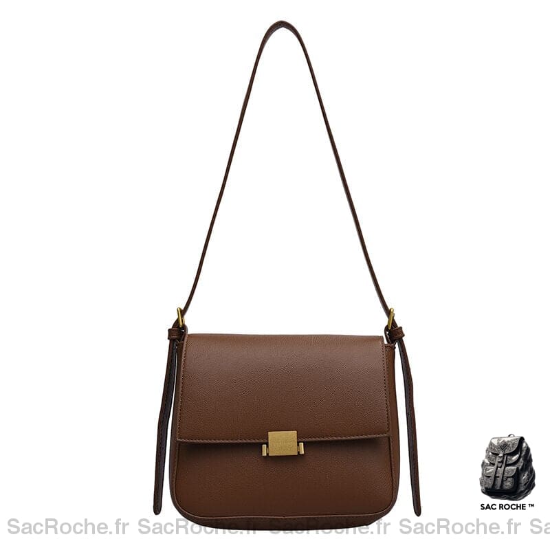 Sac Bandoulière Charmant Petit | Maroquinerie Haut De Gamme Marron Sac À Main Femme