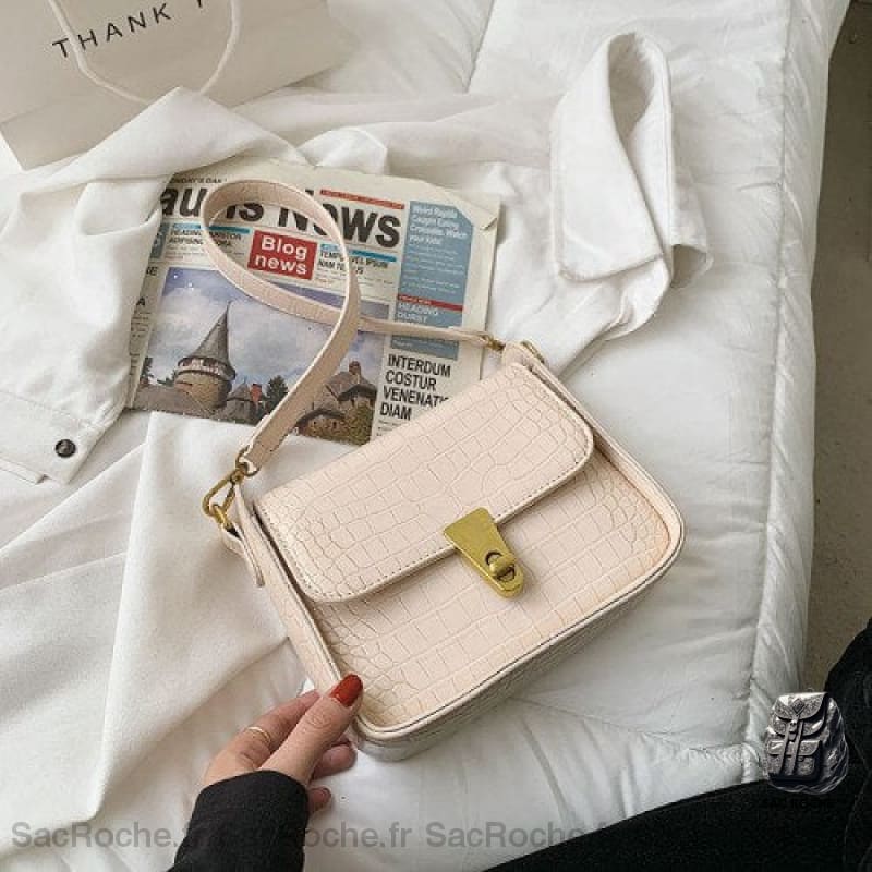 Sac Bandoulière Chic Femme Beige Sac À Main