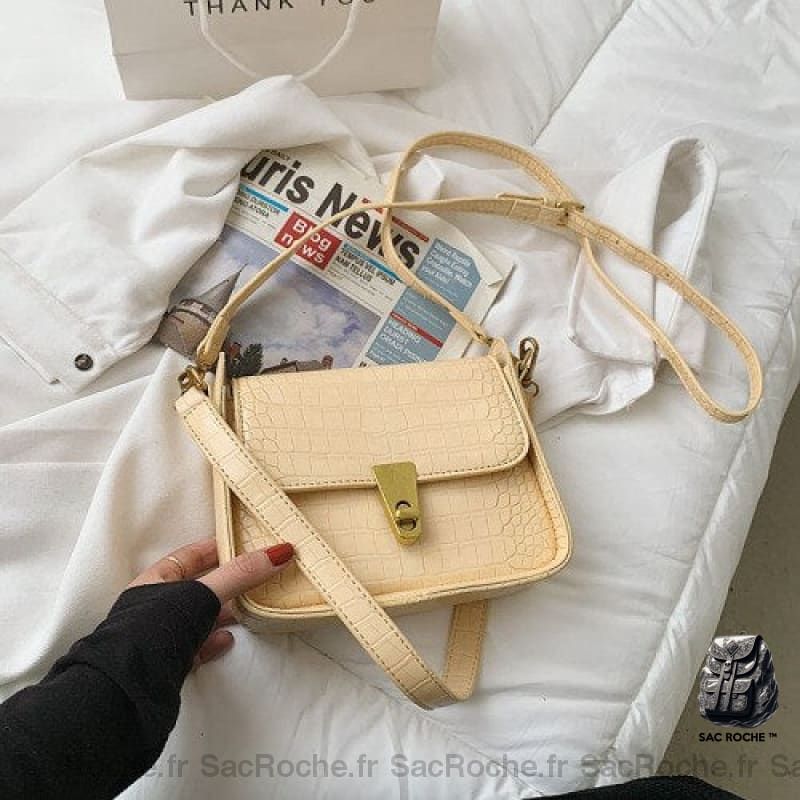 Sac Bandoulière Chic Femme Jaune Sac À Main