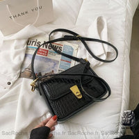 Sac bandoulière chic femme - modèle Noir - Sac Roche ™