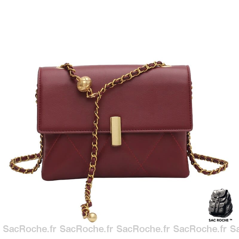 Sac Bandoulière Chic Petit Rouge Sac À Main Femme