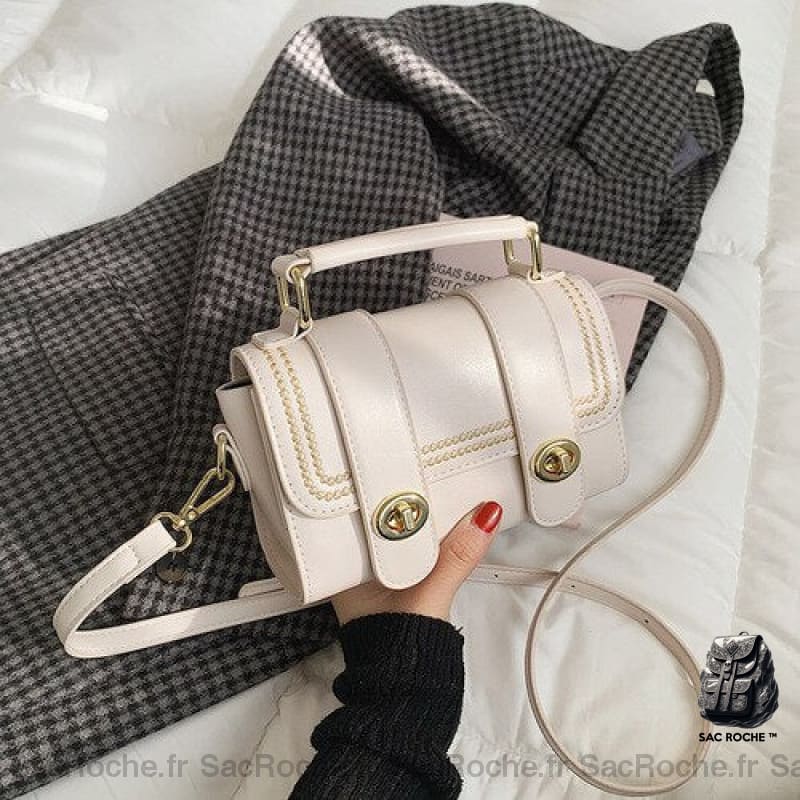 Sac Bandoulière Cuir Femme Blanc Sac À Main Femme