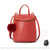 Sac Bandoulière Cuir Femme Convertible Pompon - modèle Rouge - Sac Roche ™