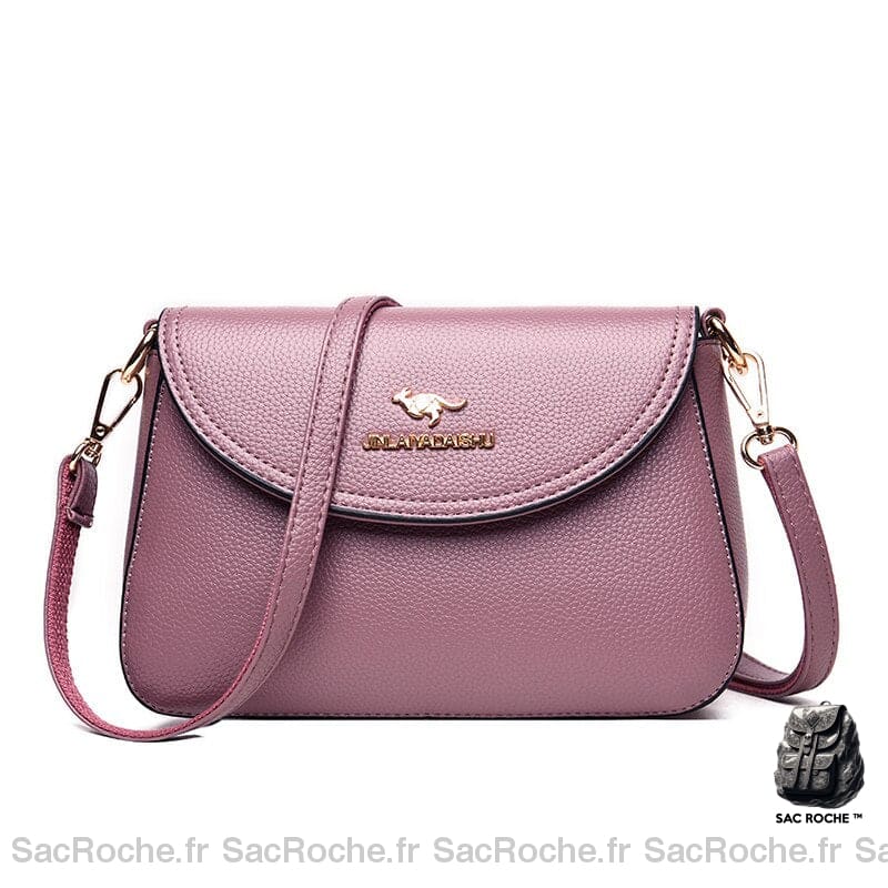 Sac Bandoulière Cuir Femme: Elégance Et Praticité ! Rose Sac À Main Femme