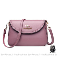 Sac Bandoulière Cuir Femme: Elégance et praticité ! - modèle Rose - Sac Roche ™