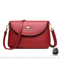 Sac Bandoulière Cuir Femme: Elégance et praticité ! - modèle Rouge - Sac Roche ™
