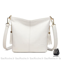 Sac bandoulière cuir femme petit - modèle Blanc - Sac Roche ™