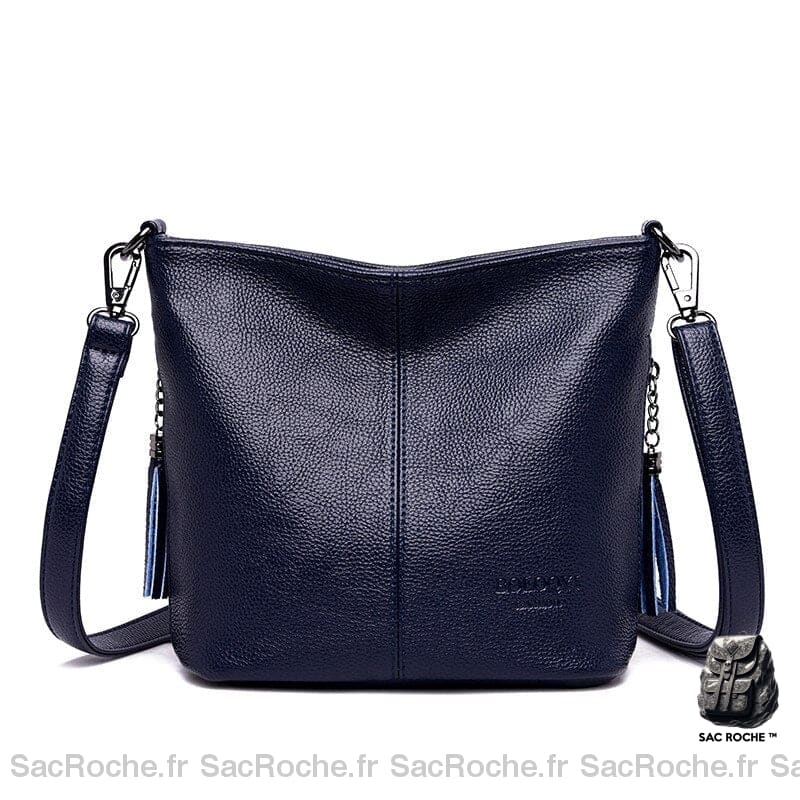 Sac Bandoulière Cuir Femme Petit Bleu À Main Femme