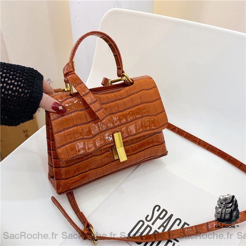 Sac Bandoulière Cuir Femme Petit Marron Sac À Main Femme