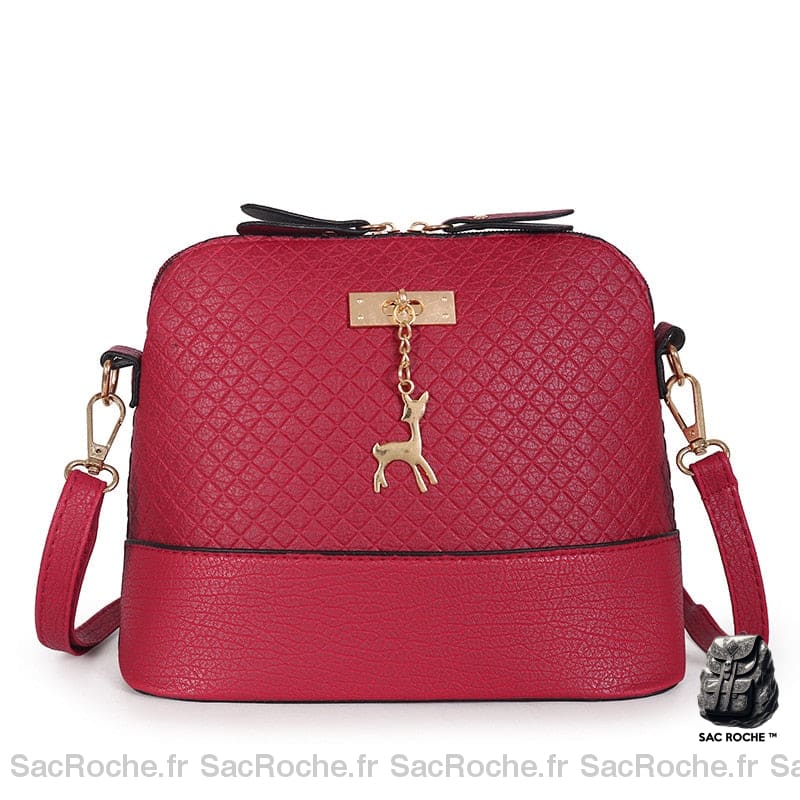 Sac Bandoulière Cuir Femme Petit Rouge Sac À Main Femme